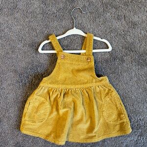 Zara Infant Corduroy Overall Dress 9-12mo NWT